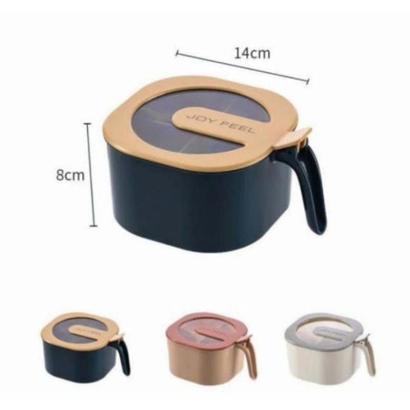 TEMPAT BUMBU DAPUR 4 SEKAT JOY FEEL SEASONING STORAGE