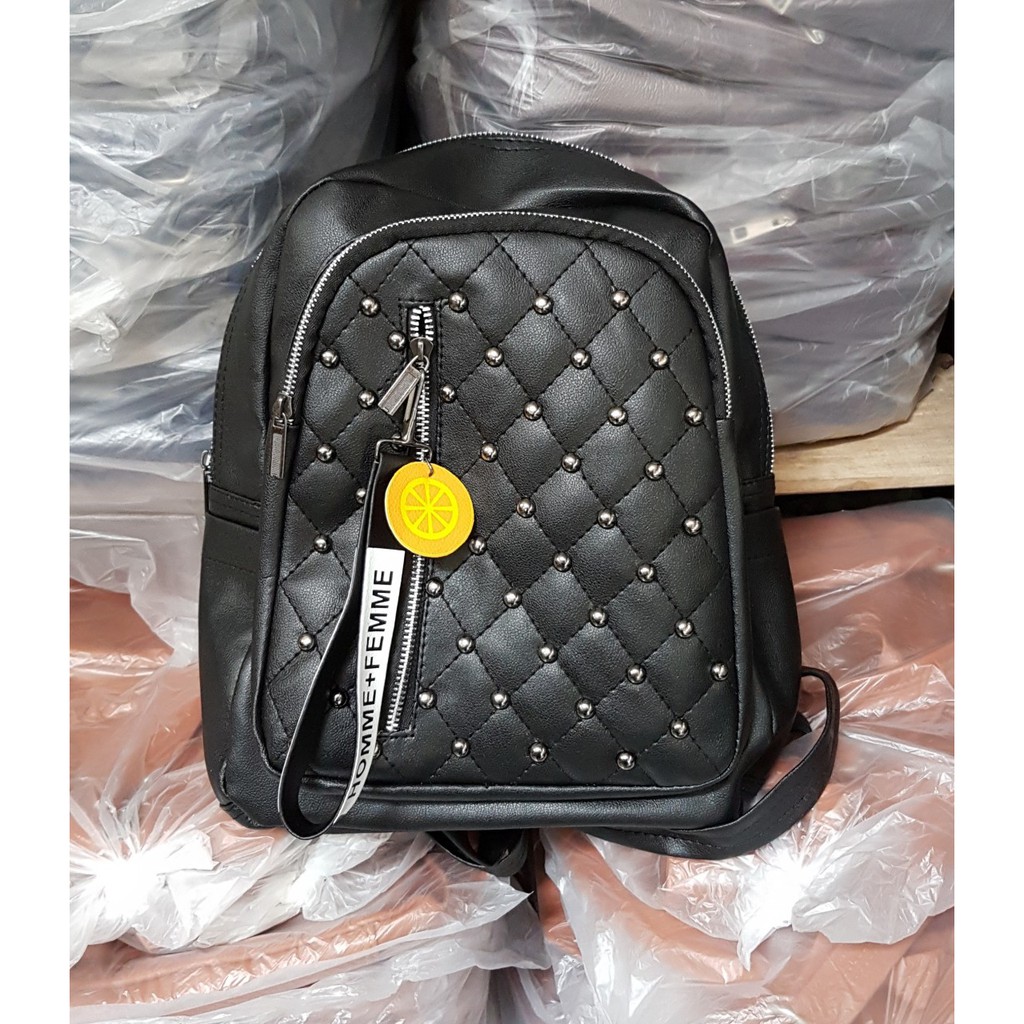 TAS BACKPACK STYLISH LEMON STUDE SINTETIS