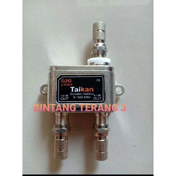 SPLITTER ANTENA TV CABANG 2 WAY SPLITTER SIGNAL DRAF+CONNECTOR
