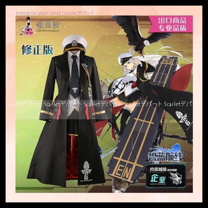 Kostum Terlaris Po Kostum Enterprise Azur Lane Black Coat Captain Cosplay -