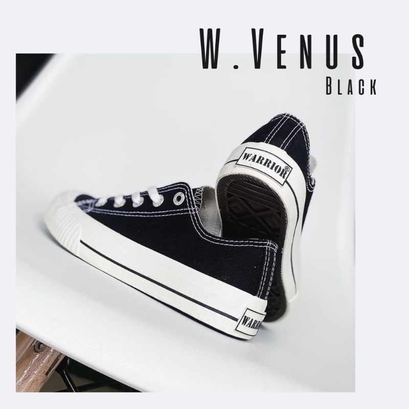 SINUQO - SEPATU LOKAL WARRIOR VENUS BLACK WHITE LOW ORIGINAL BRAND / SEPATU WARRIOR SNEAKERS PRIA