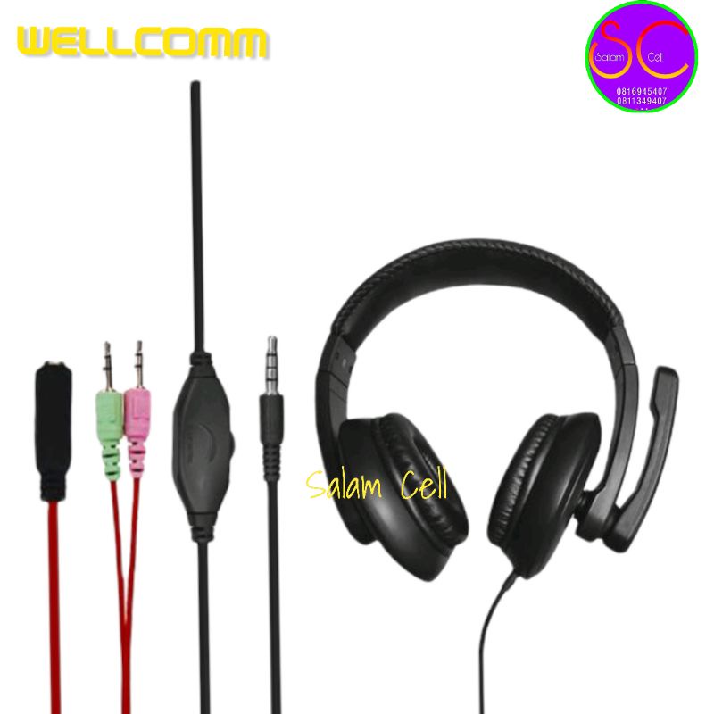 Headset Game Headphone Gaming WELLCOMM HP-002 Original