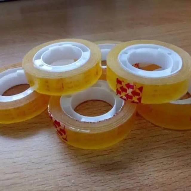 

Lebar 1/2 inchi 0.5" panjang 25 yard Nachi Tape Isolasi Plester Lakban Plakban Bening