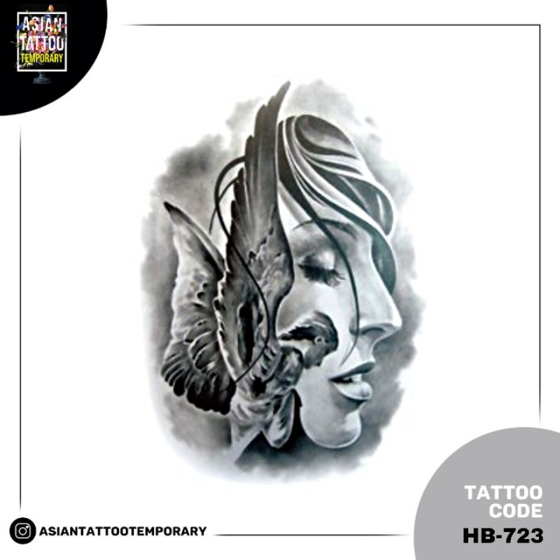 ATT LUCIFER MALAIKAT ANGEL /IBLIS BERSAYAP/MALAIKAT SAYAP /tato stiker WINGS/ASIANTATTO temporary/ ANTI AIR original tattoo