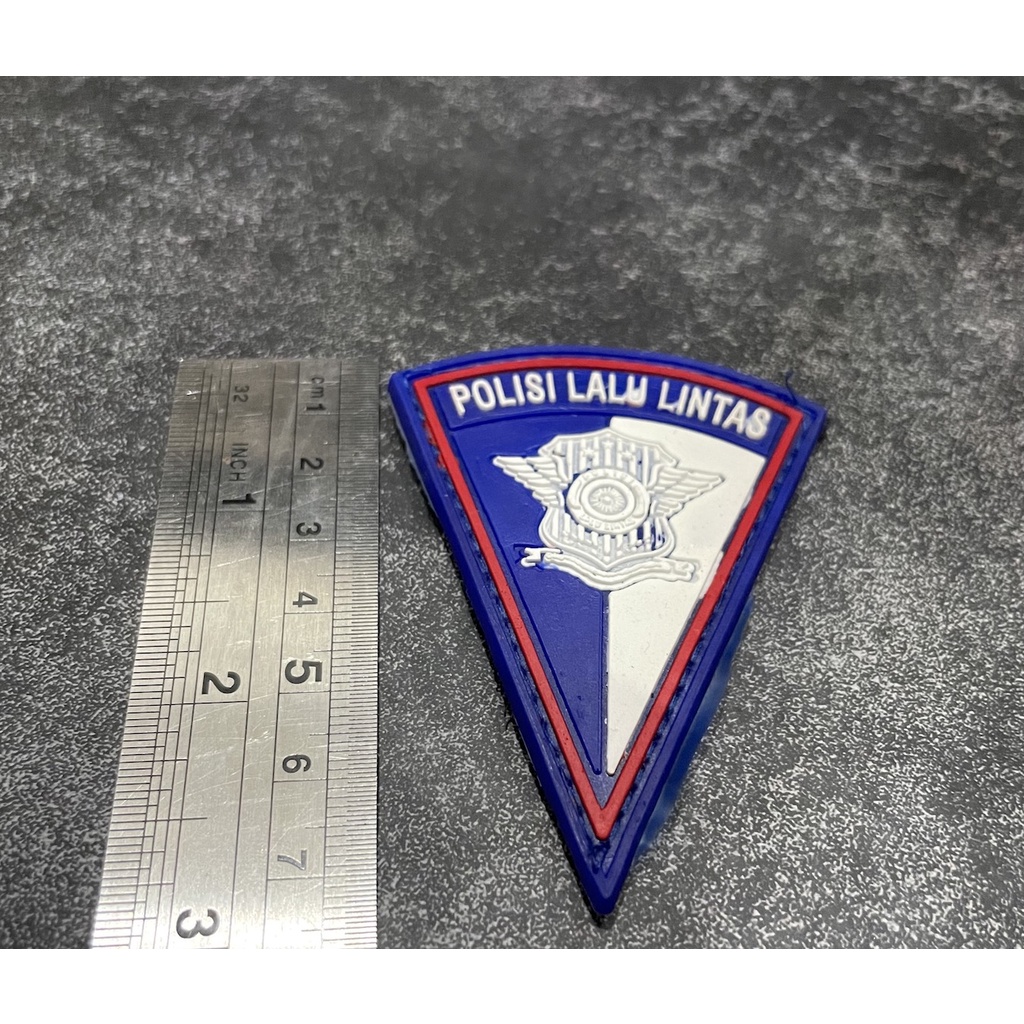 Patch Polantas - Patch Velcro Police - Prepetan Lantas - Velcro Karet