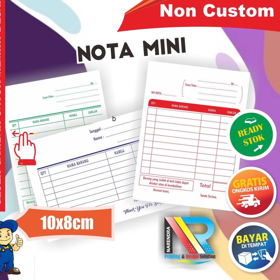 

PRODUK KEREN Nota Kontan Ukuran Mini Grosir dan Eceran 2 ply Rangkap € 884