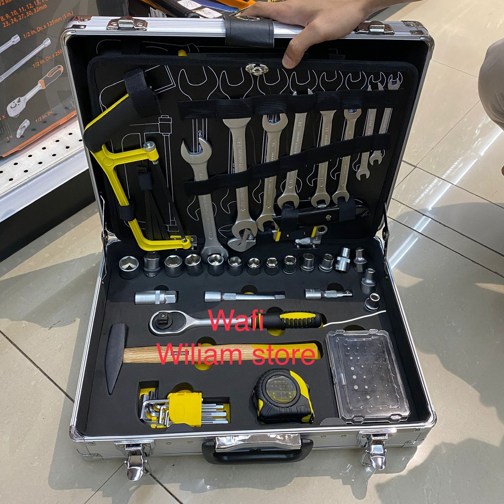 Krisbow Kotak Perkakas Mekanik ToolKit 109 Box Aluminium Set Tool Kit
