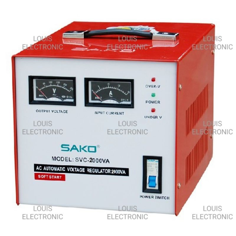 Stabilizer SAKO SVC-2000VA Automatic Voltage Regulator 2000 Watt Stabil 2000 W