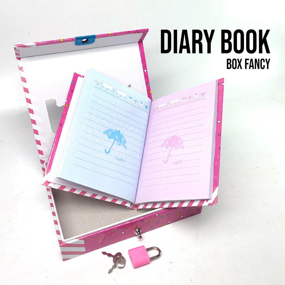 BUKU DIARY KUNCI GEMBOK DIARY BOOK FANCY KARAKTER KARTUN UNIK