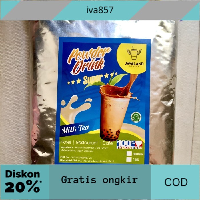 

PROMO Bubuk Minuman Milk Tea Powder Drink 1 kg GRATIS ONGKIR