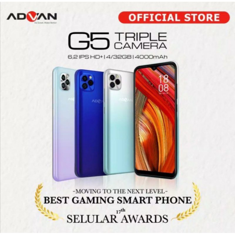 Advan G5 Triple Camera RAM 4GB Internal 32GB