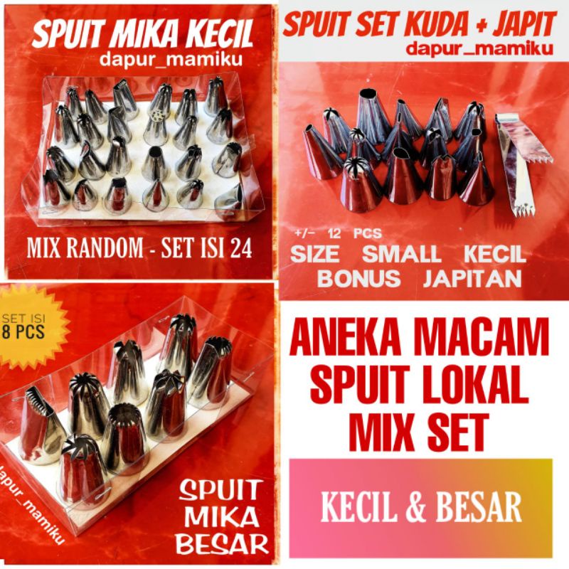 DAPURMAMIKU Spuit Kue Tart Spet Tar Sepet Lokal Murah Set