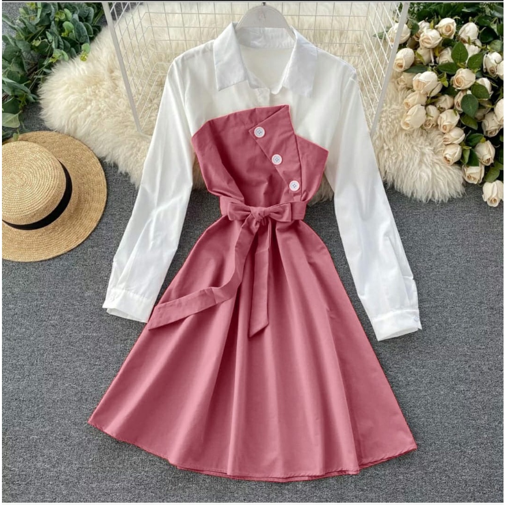 [NSFK] Dress Kayleen / Dress Casual / Dress / Longdress Korea / Baju Dres Wanita / Dres Wanita / Dress Wanita Murah