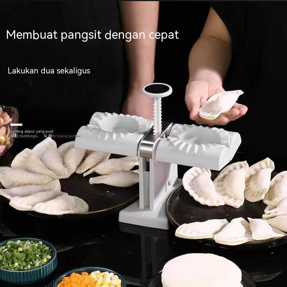 Mesin pangsit kepala ganda &amp; mesin cetakan kulit pangsit gadget dapur plastik baja