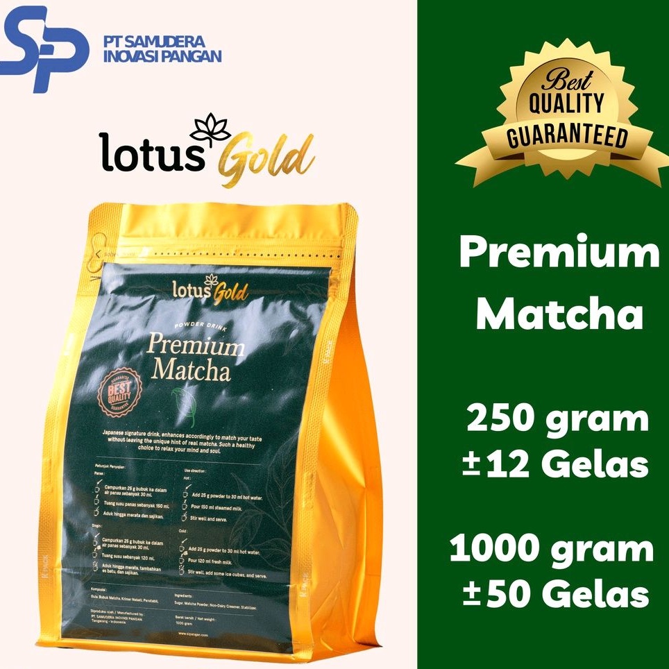 

Lotus Gold Premium Matcha Powder - Bubuk Minuman Rasa Matcha Premium
