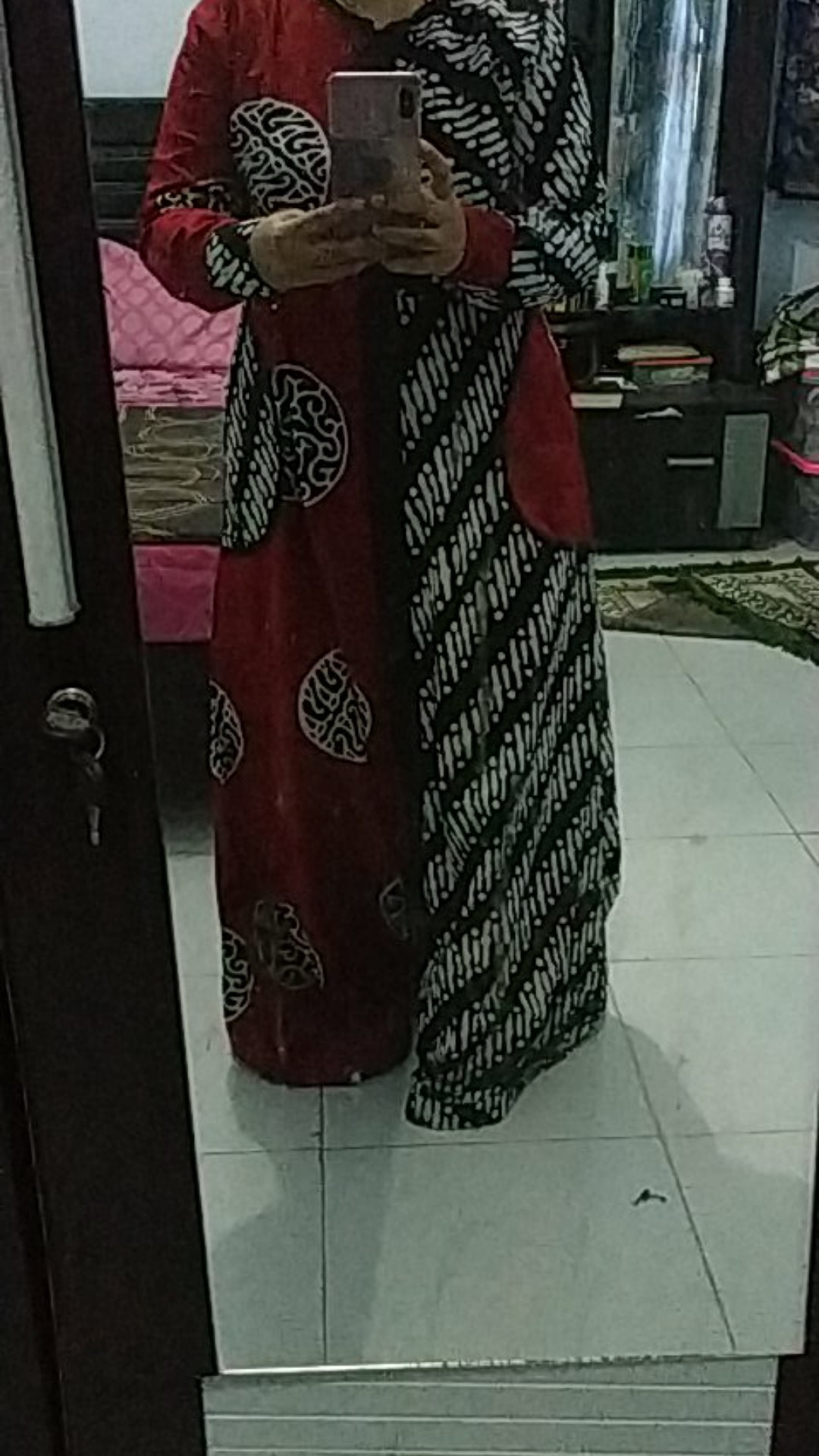 Gamis Batik Cap Motif Klasik Free Masker