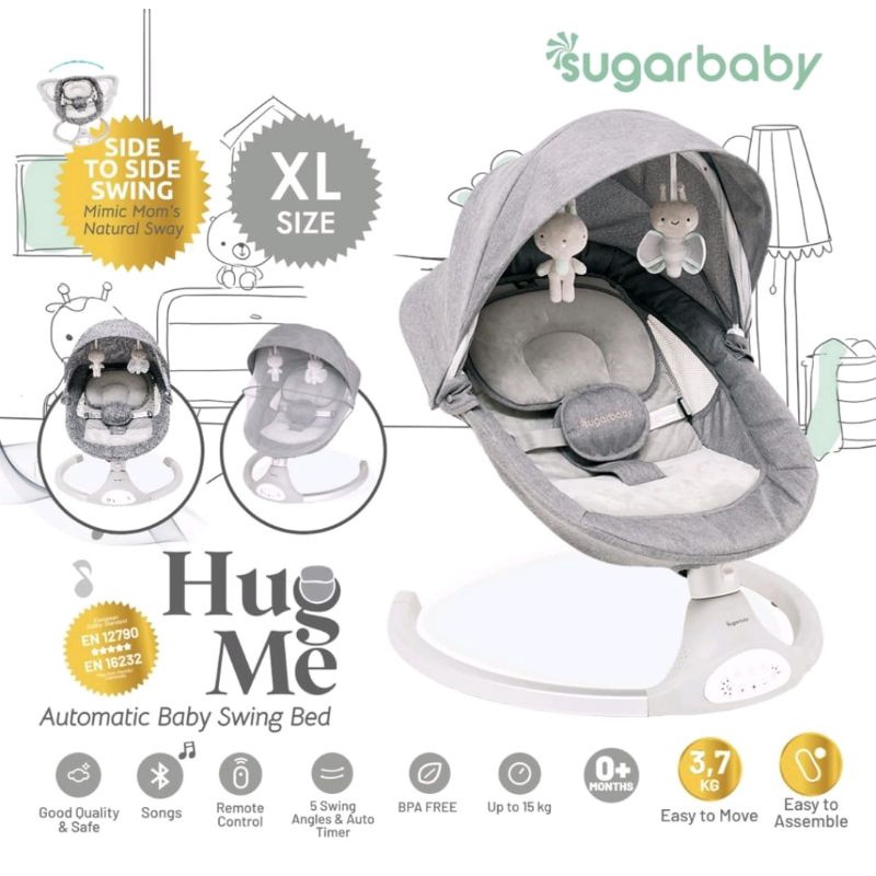 Sugar baby HUG ME Automatic Baby Swing BED &amp; Sugar Baby Hug Me K-SERIES Automatic Baby Swing BED Free bubble wrap