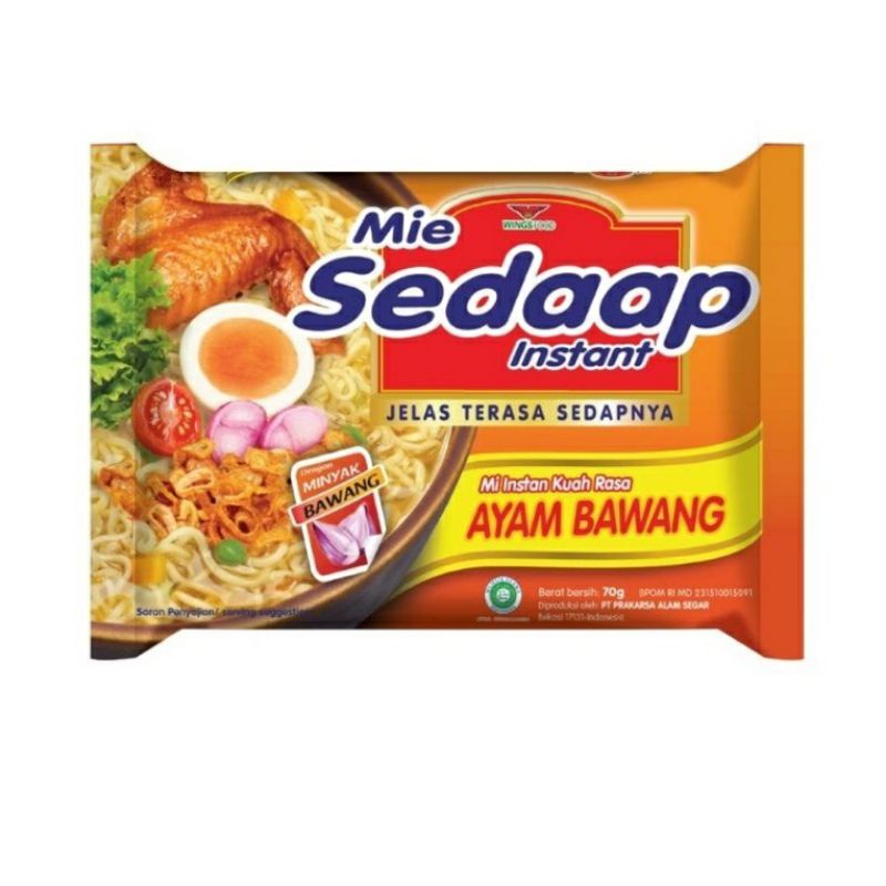 

MIE SEDAAP INSTANT RASA AYAM BAWANG 70 GRAM WINGSFOOD SEMBAKO KEBUMEN