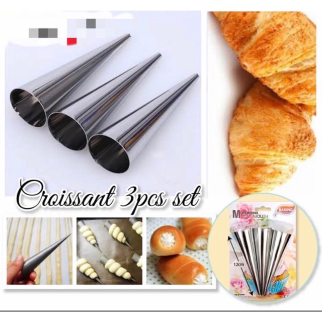 Croissant 3 pcs set alat buat roti croissant alat bentuk croissant