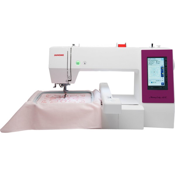 Janome Mc450e Mesin Bordir Komputer Portable - Putih Merah