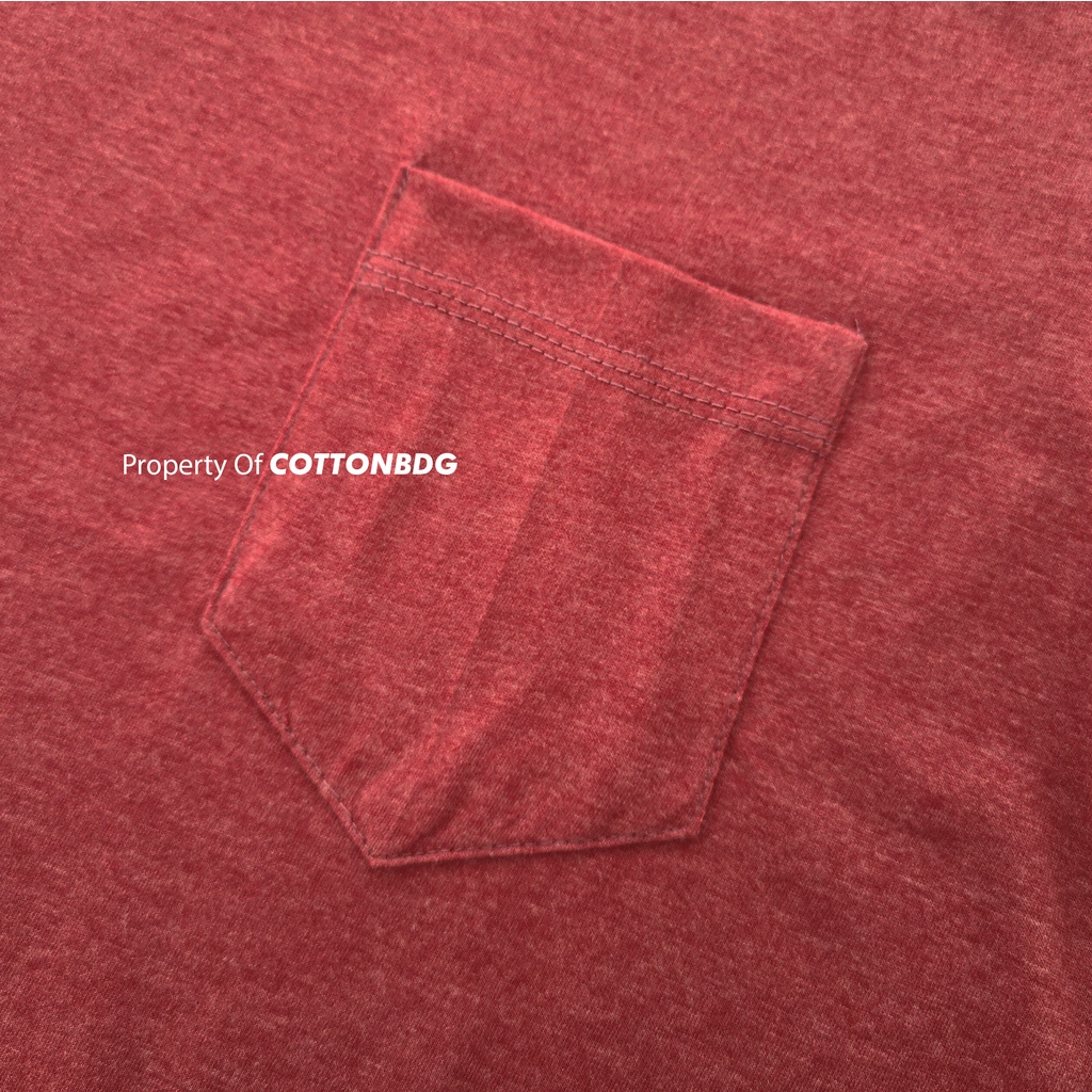 KAOS SAKU KANCING PRIA POLOS WARNA MAROON MISTY HENLEY TANGAN PENDEK UKURAN S-XL BAHAN TWOTONE 30S ORGINAL