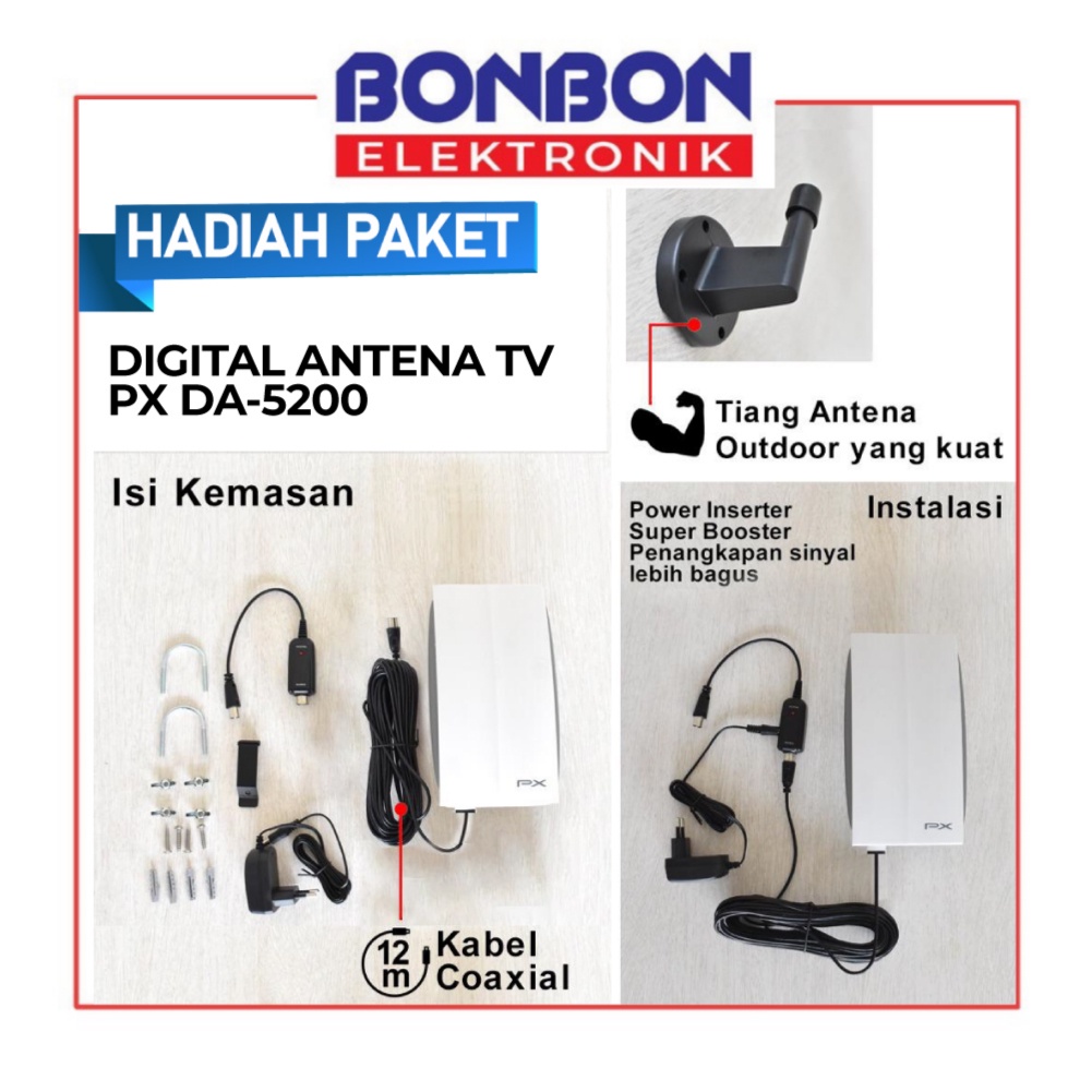 Bundling Sharp Set Top Box STB-DD001i + Antena Digital PX DA-5200