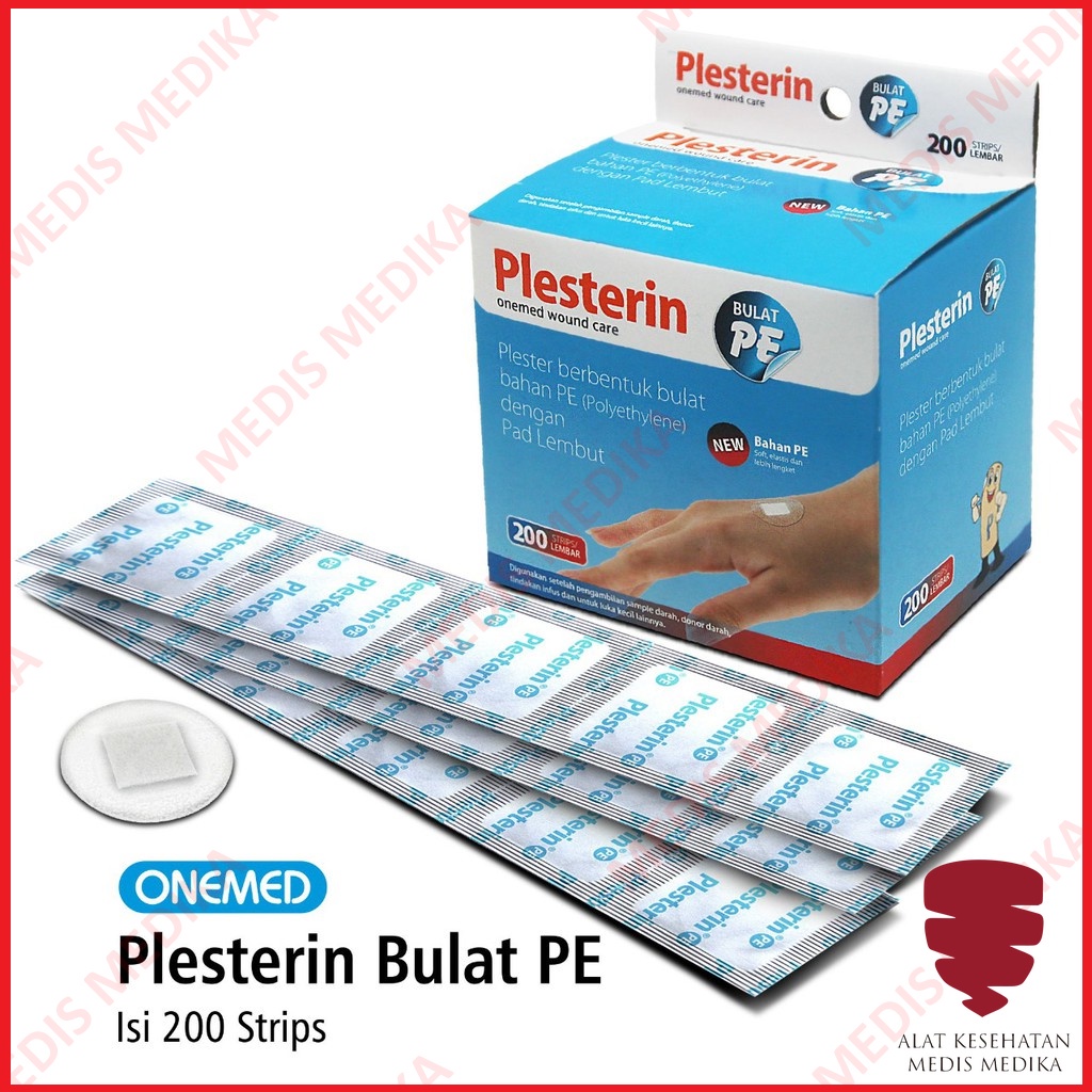 Plesterin Bulat PE Transpart Plester Penutup Luka Peralatan P3K Onemed