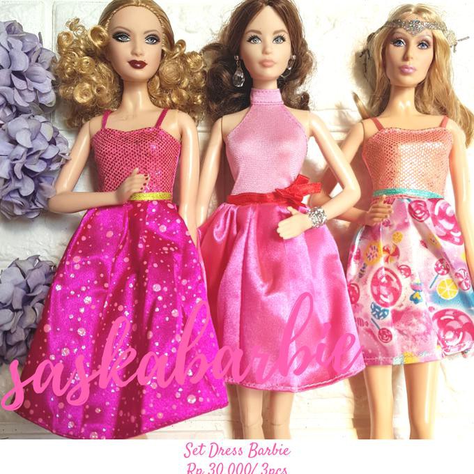 011 / Baju Barbie ( 3Dress ) / Barbie Doll / Boneka / Original Mattel