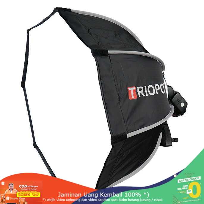 (BISA COD) RVOSTR TRIOPO Payung Studio Octagonal Softbox Reflektor Flash 90CM - KS90