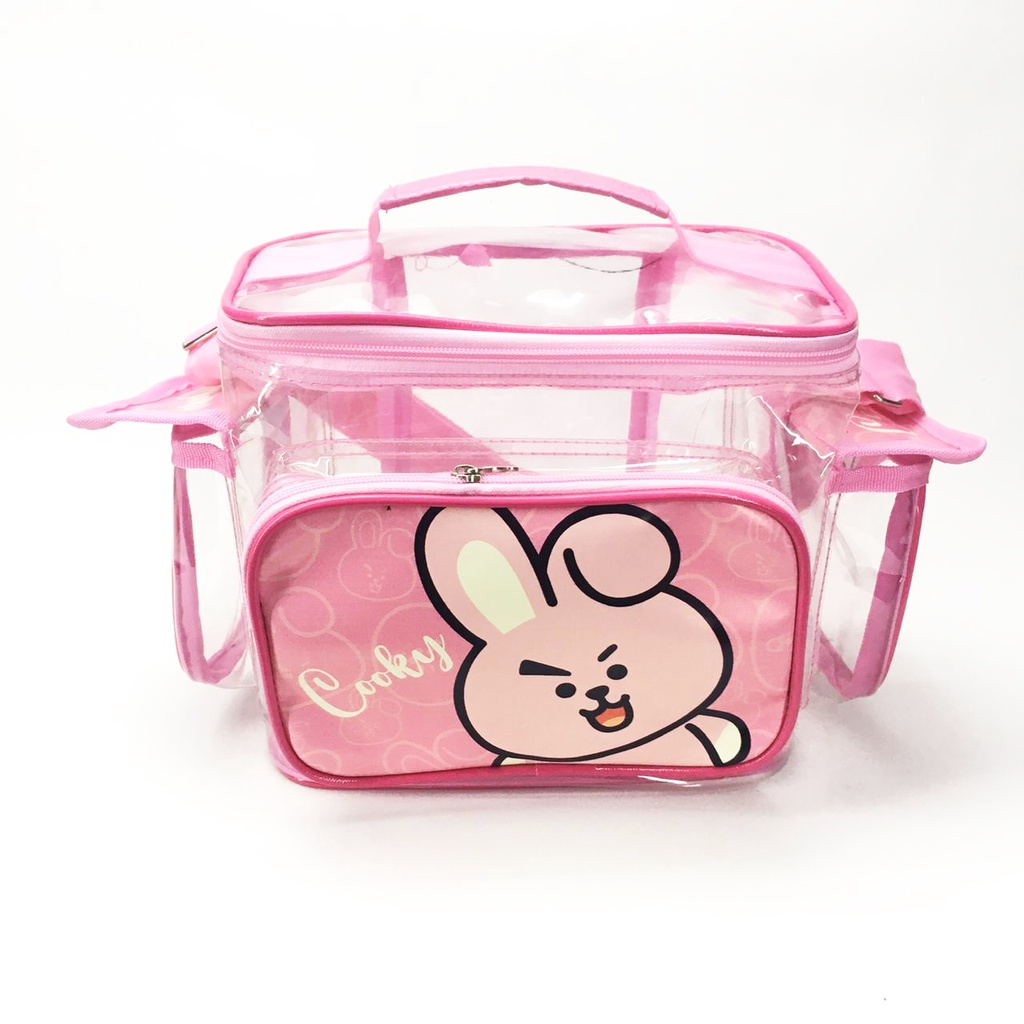 Showme TAS TEMPAT MAKAN Anak Sekolah/ LUNCH BAG / GOODIE BAG  BTS21 COKY Pink Imut