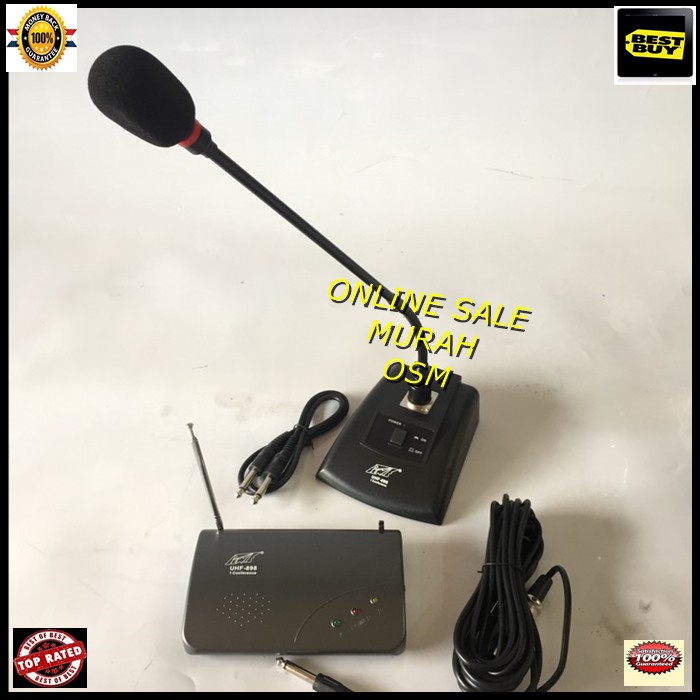 Original pewie Mic Meja Podium Wireless uhf condenser condesor wireles mic meja mikrophone table podium microphone pro audio sound sistem vokal vocal mik profesional panggung dj studio meeting rapat pengeras suara  GARANSI UANG KEMBALI