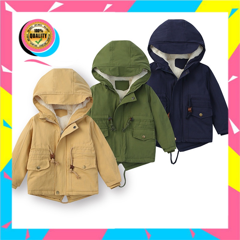 Anak Laki-laki Mantel        Anak Anak Panjang Tebal Beludru kapas Pakaian Mantel