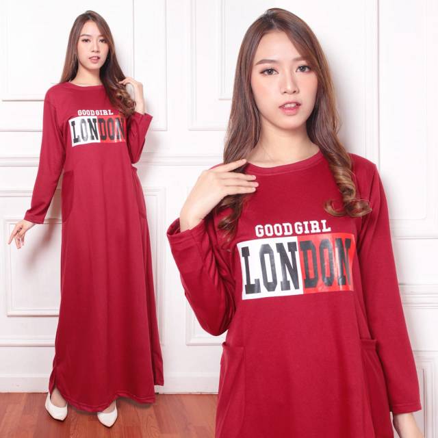 Baju Gamis Wanita Maxi Dress London Murah