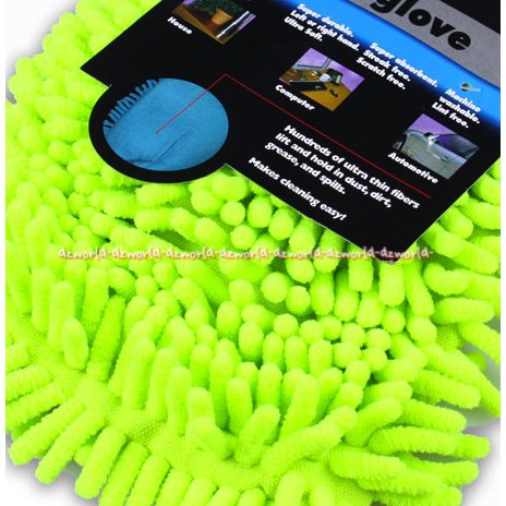 Proclean Chenille Sarung Tangan Microfiber Lembut Hijau