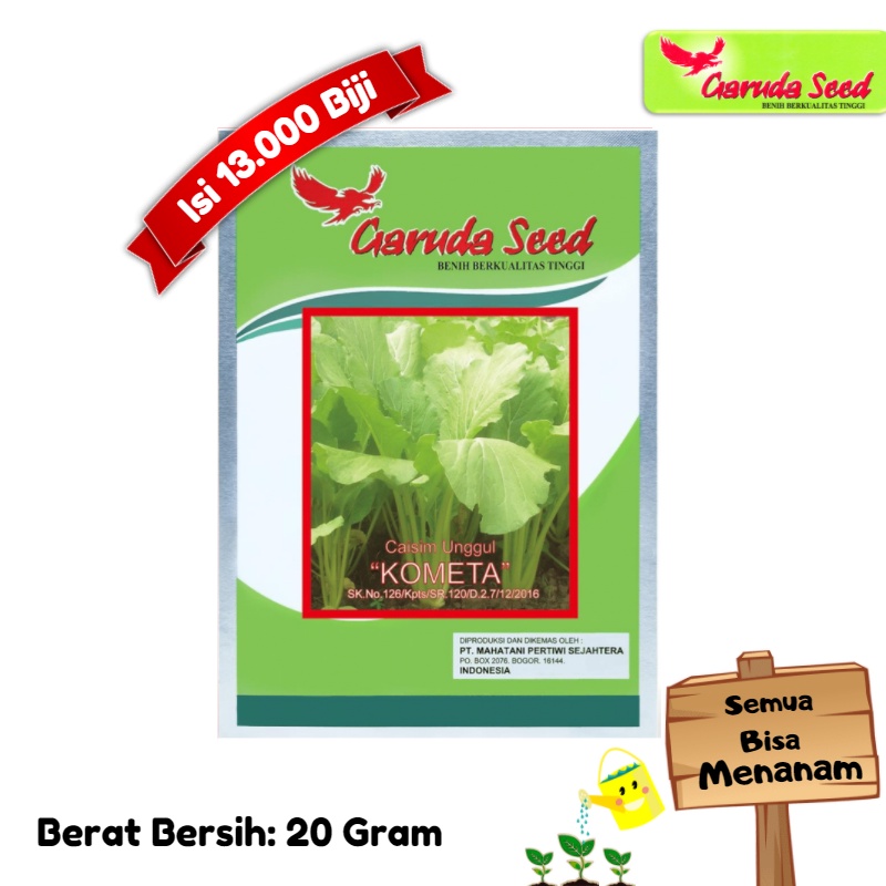 Jual Garuda Seed Benih Caisim Sawi Manis Kometa Gr Isi Biji Urban Farming