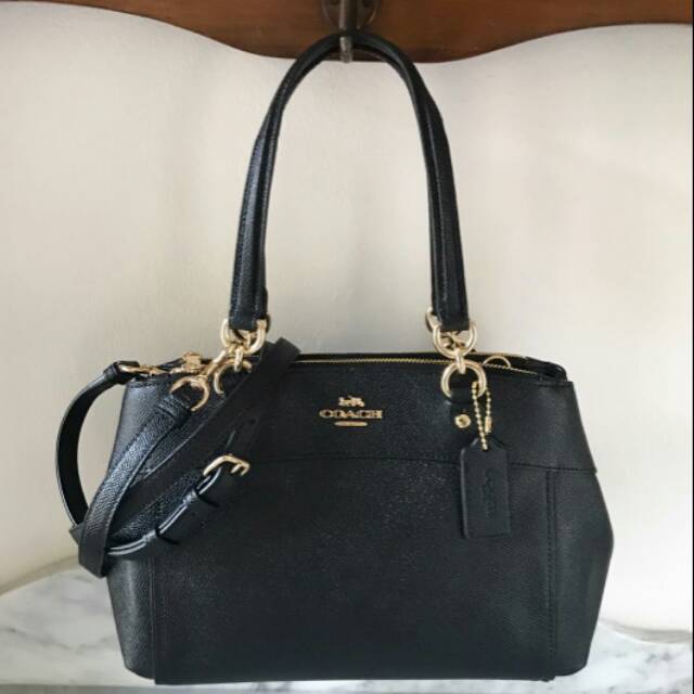 Tas selempang coach mini brooke hitam/metallic original