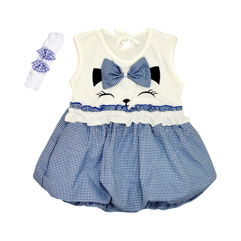 dress bayi + FREE bando Baju Bayi Perempuan TRS-041 Baju Rok Terusan Bayi Rok Bayi Pakaian Bayi Perempuan