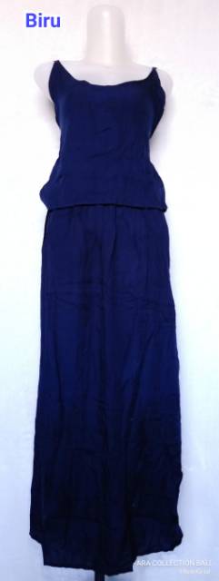 DRESS KIPIR ROK PANJANG POLOS BALI/DRESS DOUBEL LAYER PANJANG