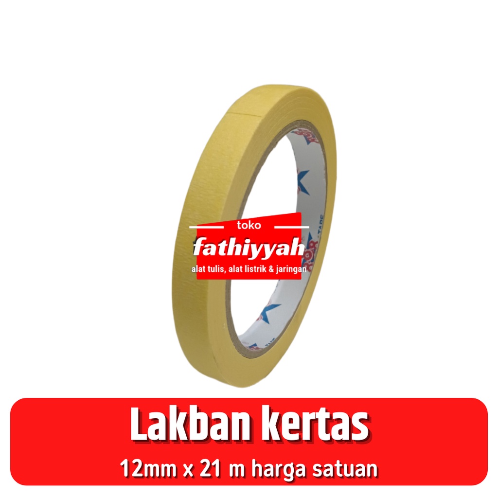 

lakban kertas masking tape 12mm x 21m