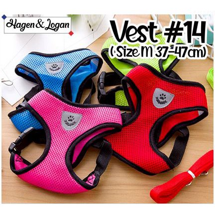 Harness Badan + Tali Hewan Kucing Anjing / Pet Vest ukuran M 37 - 47cm