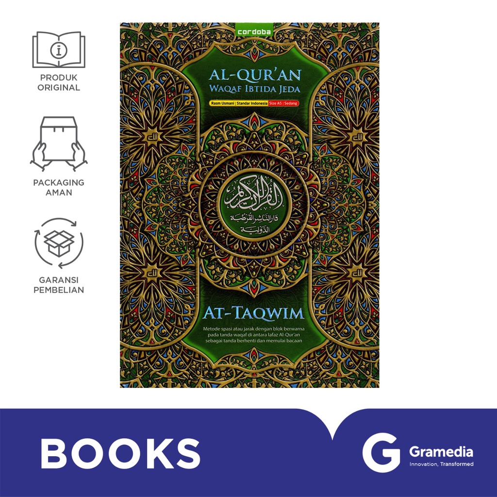 Al-Quran Cordoba At-Taqwim Waqof Ibtida Jeda A5