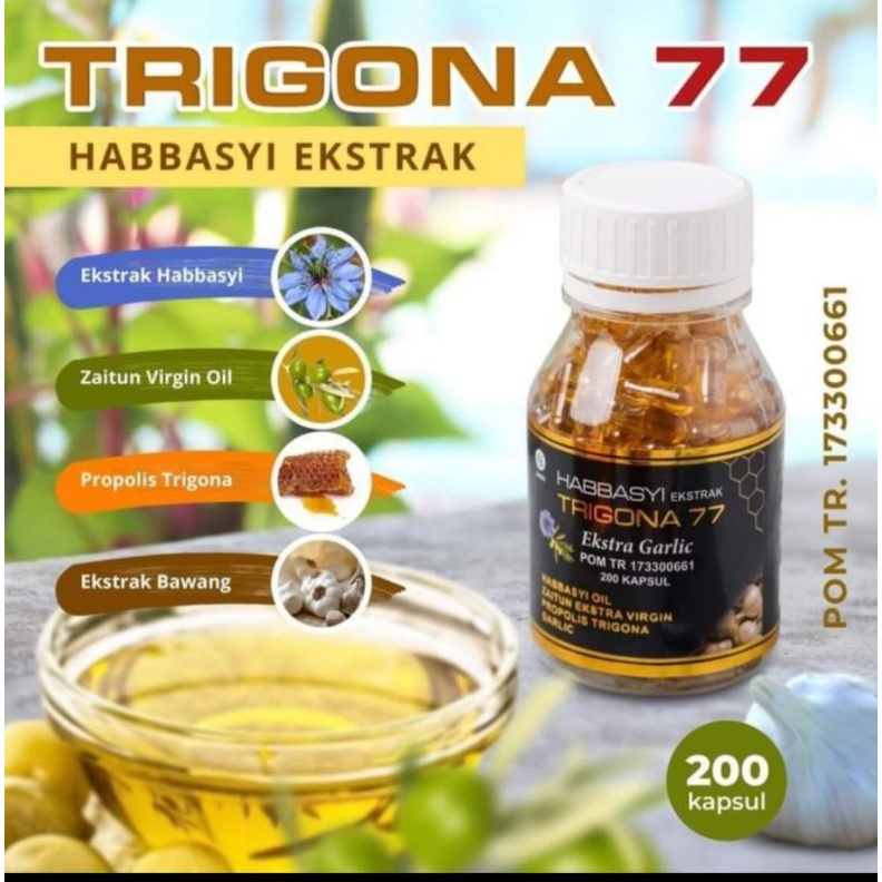 Habbatussauda 4 in 1 Extra Propolis Trigona dan Garlic 200 Kapsul Original