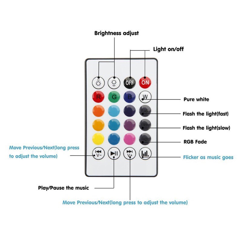 TaffLED LED RGB 12W dengan Bluetooth Speaker/lampu speaker