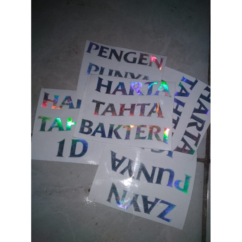 

Custom cutting stiker hologram