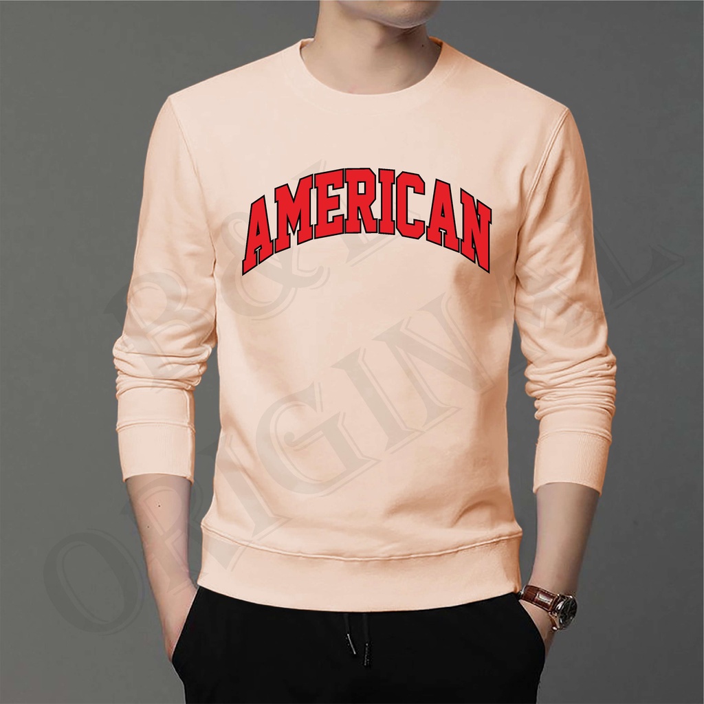 BS/COD/BAJU KAOS AMERICAN/ATASAN FASHION PRIA DAN WANITA LENGAN PANJANG/GOOD QUALITY