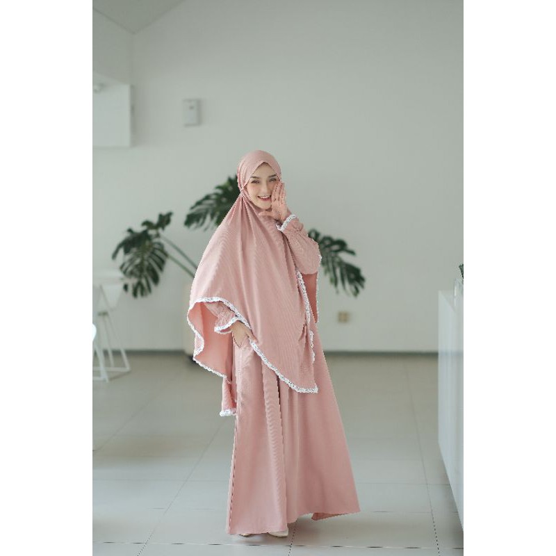 SYAR'I RAINBOW NUDE / Gamis Set / Gamis Harian / Gamis Lebaran