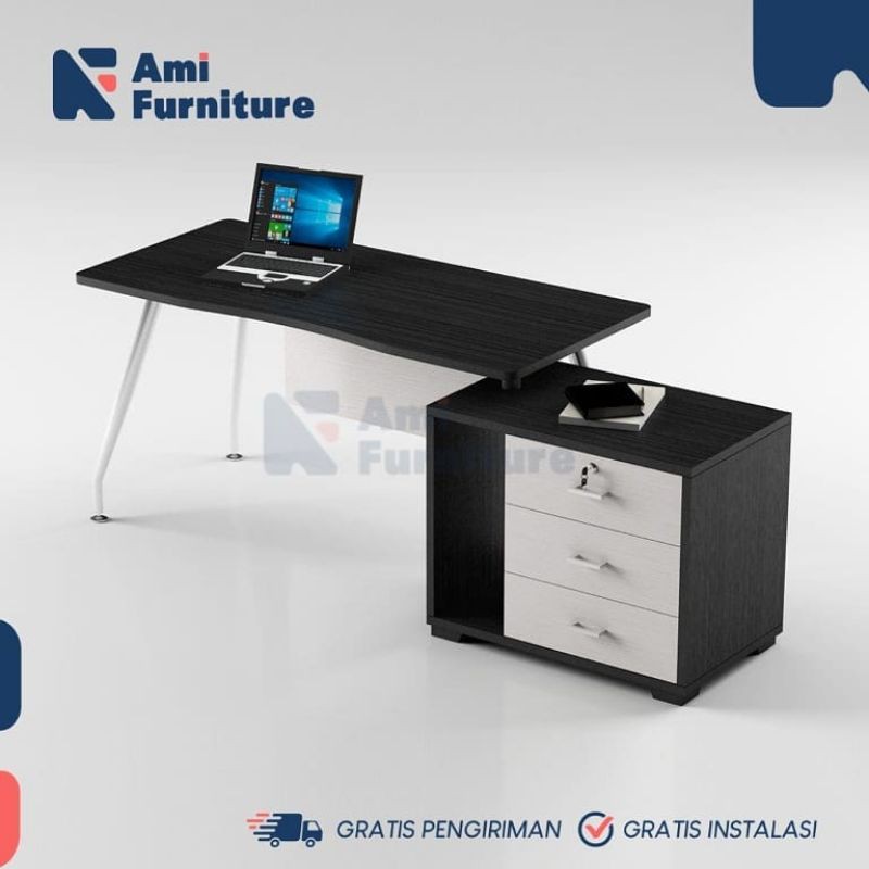 Meja kerja laci modern murah Meja Kantor seri OT 153 Merk Siantano