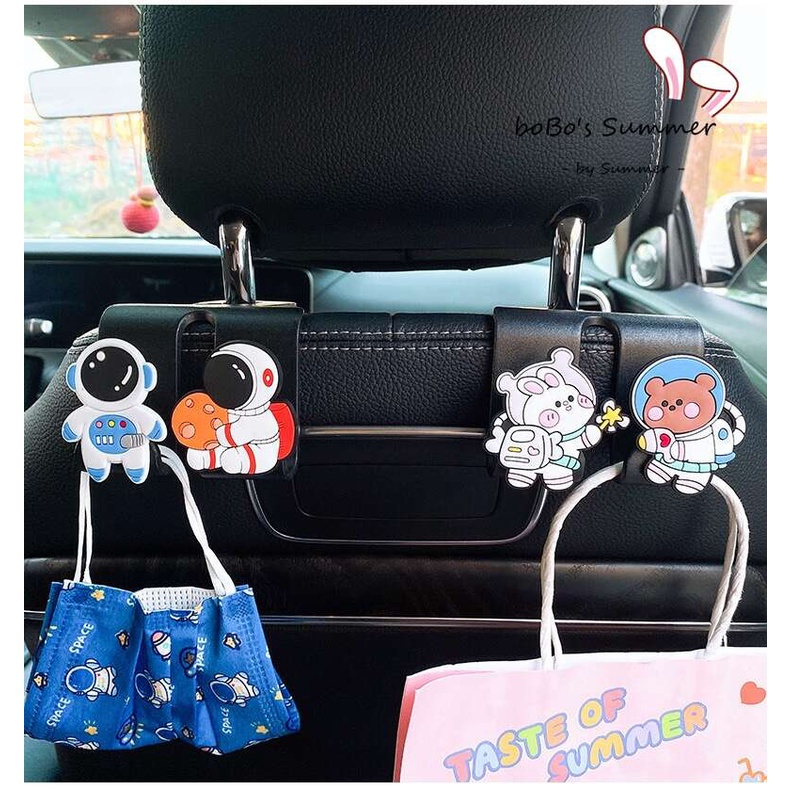 1 pcs - Gantungan Kait Double Kursi Mobil Hanger Headrest Aneka Karakter Lucu