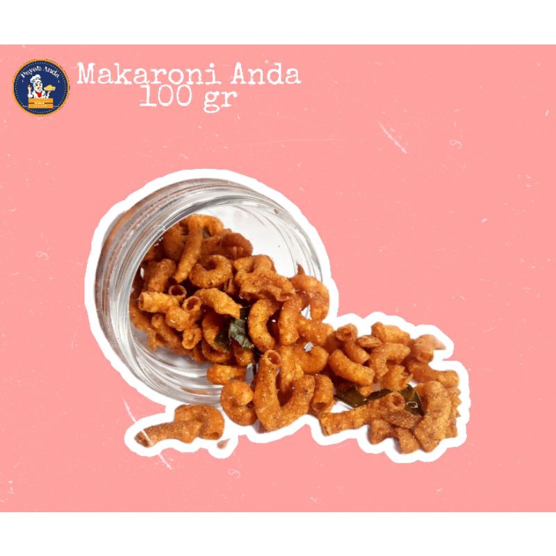 

Makaroni anda jeruk purut asin pedas kemasan plastik klip 100 gr