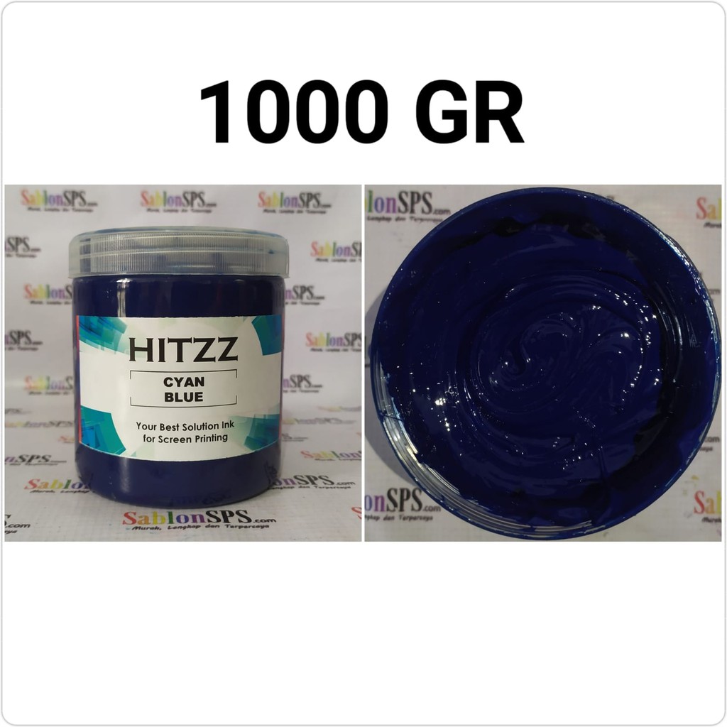 TINTA PLASTISOL CYAN BLUE DISTRO CLOTHING 1KG